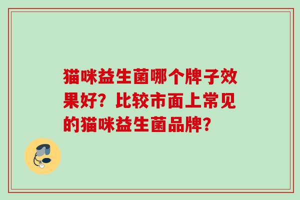 猫咪益生菌哪个牌子效果好?比较市面上常见的猫咪益生菌品牌? 猫咪益生菌哪个牌子效果好?比较市面上常见的猫咪益生菌品牌?