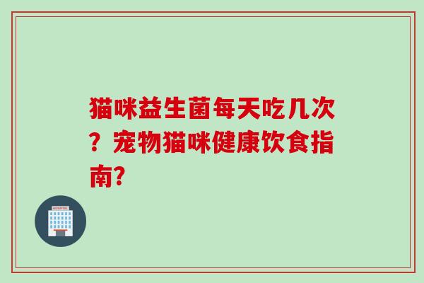 猫咪益生菌每天吃几次？宠物猫咪健康饮食指南？