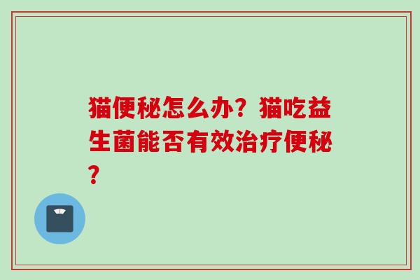 猫怎么办?猫吃益生菌能否有效? 猫怎么办?猫吃益生菌能否有效?