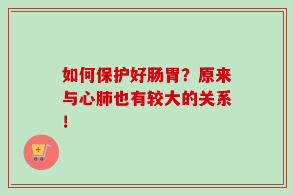 如何保护好肠胃？原来与心肺也有较大的关系！