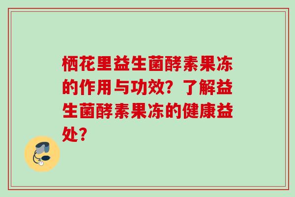栖花里益生菌酵素果冻的作用与功效?了解益生菌酵素果冻的健康益处? 栖花里益生菌酵素果冻的作用与功效?了解益生菌酵素果冻的健康益处?