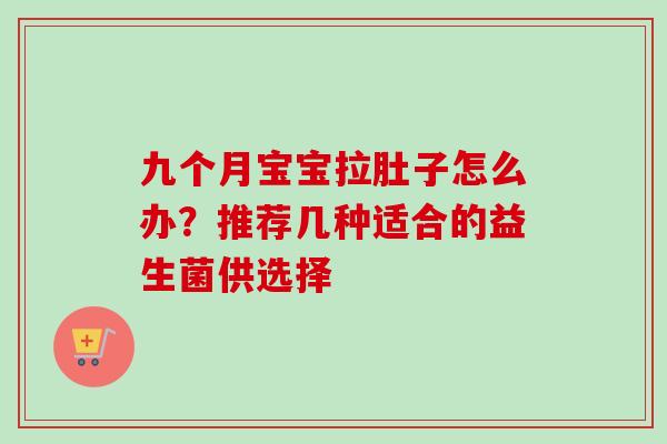 九个月宝宝拉肚子怎么办？推荐几种适合的益生菌供选择