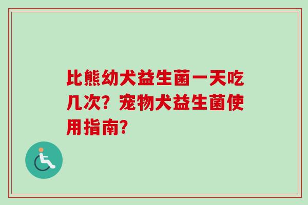 比熊幼犬益生菌一天吃几次？宠物犬益生菌使用指南？