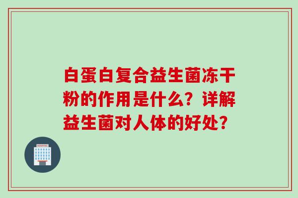 白蛋白复合益生菌冻干粉的作用是什么？详解益生菌对人体的好处？