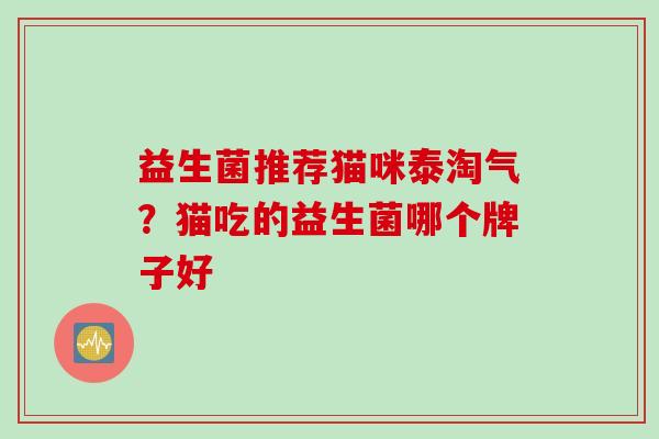 益生菌推荐猫咪泰淘气？猫吃的益生菌哪个牌子好