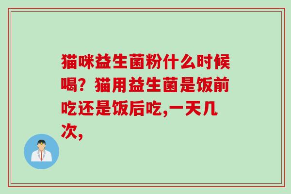 猫咪益生菌粉什么时候喝？猫用益生菌是饭前吃还是饭后吃,一天几次,