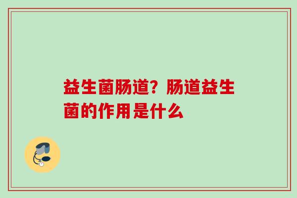 益生菌肠道？肠道益生菌的作用是什么