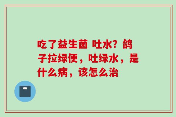 吃了益生菌 吐水?鸽子拉绿便,吐绿水,是什么,该怎么 吃了益生菌 吐水?鸽子拉绿便,吐绿水,是什么,该怎么