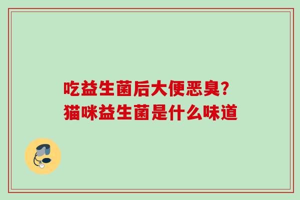 吃益生菌后大便恶臭?猫咪益生菌是什么味道 吃益生菌后大便恶臭?猫咪益生菌是什么味道