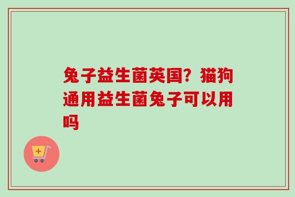 兔子益生菌英国？猫狗通用益生菌兔子可以用吗