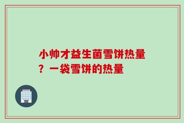 小帅才益生菌雪饼热量?一袋雪饼的热量 小帅才益生菌雪饼热量?一袋雪饼的热量