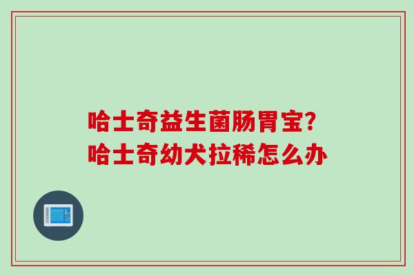 哈士奇益生菌肠胃宝？哈士奇幼犬拉稀怎么办