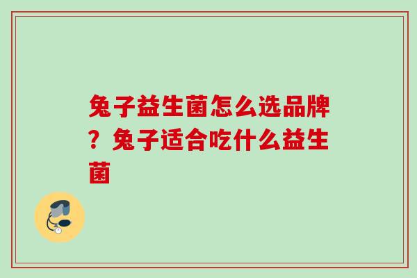 兔子益生菌怎么选品牌?兔子适合吃什么益生菌 兔子益生菌怎么选品牌?兔子适合吃什么益生菌