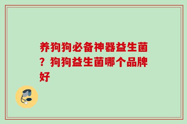 养狗狗必备神器益生菌?狗狗益生菌哪个品牌好 养狗狗必备神器益生菌?狗狗益生菌哪个品牌好
