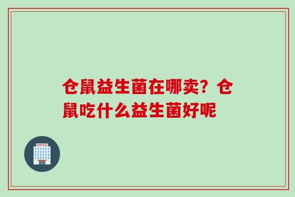 仓鼠益生菌在哪卖？仓鼠吃什么益生菌好呢