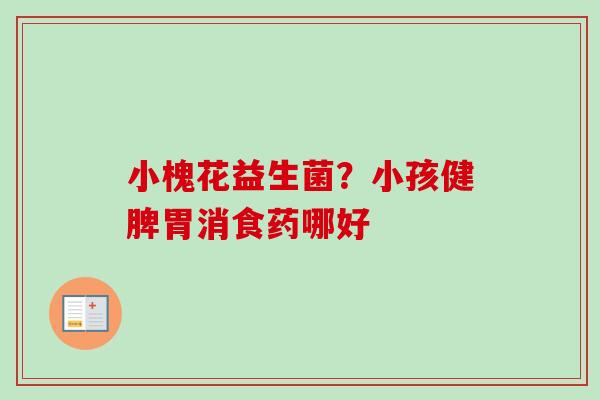 小槐花益生菌？小孩健脾胃消食药哪好