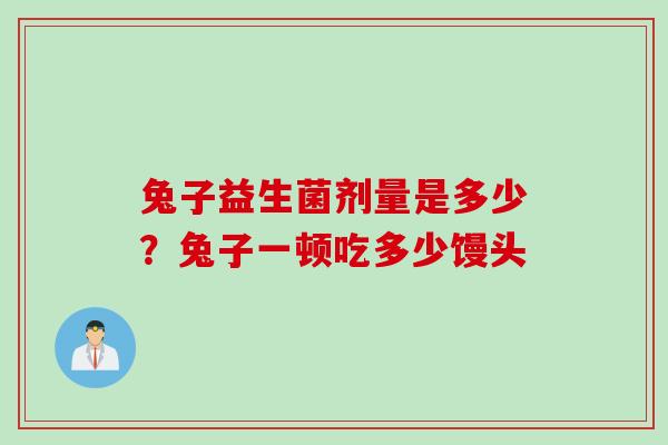 兔子益生菌剂量是多少？兔子一顿吃多少馒头