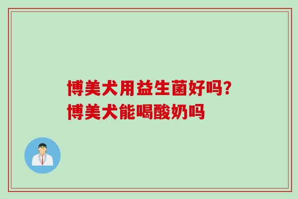 博美犬用益生菌好吗?博美犬能喝酸奶吗 博美犬用益生菌好吗?博美犬能喝酸奶吗