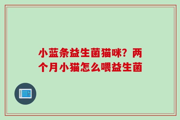 小蓝条益生菌猫咪?两个月小猫怎么喂益生菌 小蓝条益生菌猫咪?两个月小猫怎么喂益生菌