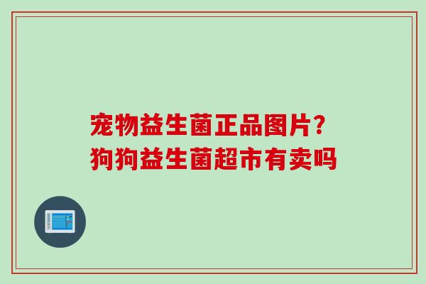 宠物益生菌正品图片？狗狗益生菌超市有卖吗