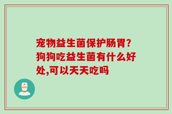 宠物益生菌保护肠胃？狗狗吃益生菌有什么好处,可以天天吃吗