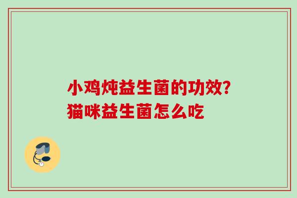 小鸡炖益生菌的功效？猫咪益生菌怎么吃