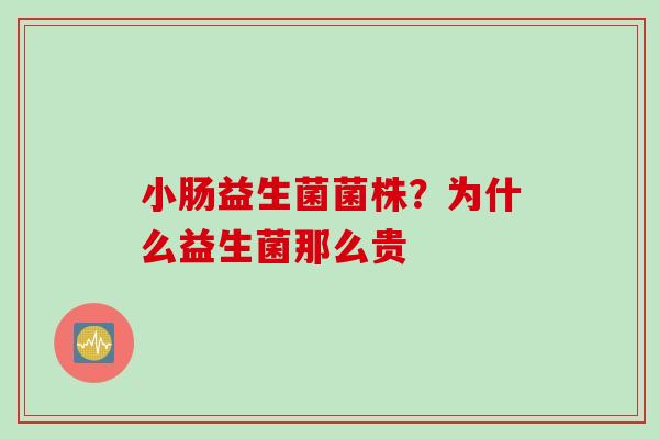 小肠益生菌菌株?为什么益生菌那么贵 小肠益生菌菌株?为什么益生菌那么贵
