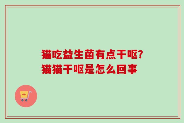 猫吃益生菌有点干呕？猫猫干呕是怎么回事