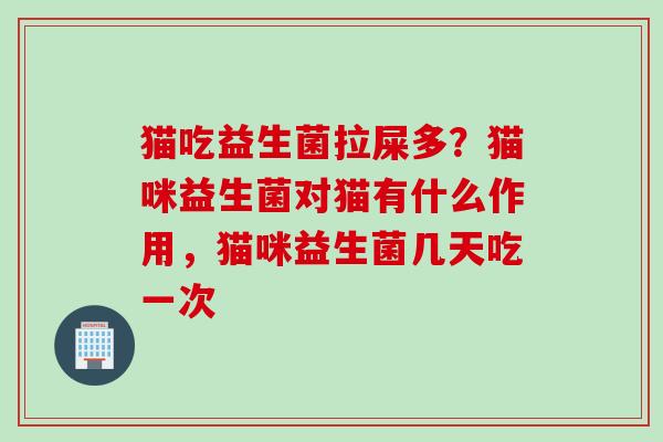 猫吃益生菌拉屎多？猫咪益生菌对猫有什么作用，猫咪益生菌几天吃一次