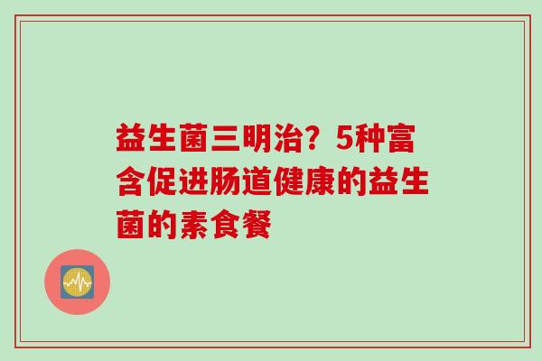 益生菌三明？5种富含促进肠道健康的益生菌的素食餐