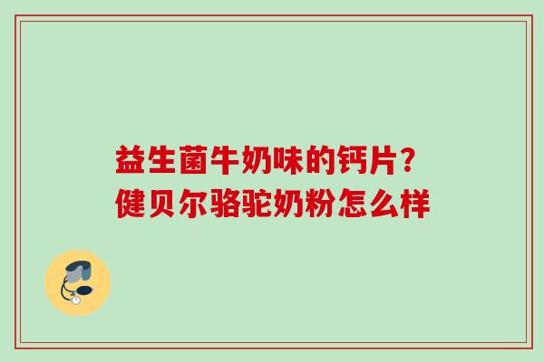 益生菌牛奶味的钙片？健贝尔骆驼奶粉怎么样