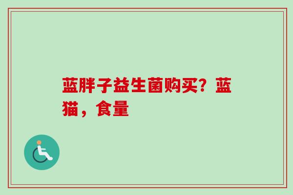 蓝胖子益生菌购买?蓝猫,食量 蓝胖子益生菌购买?蓝猫,食量