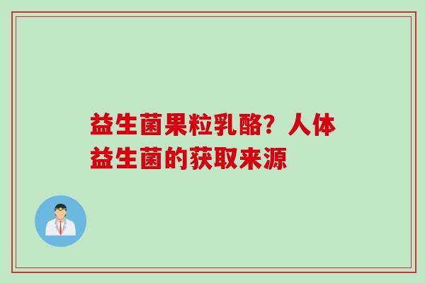 益生菌果粒乳酪?人体益生菌的获取来源 益生菌果粒乳酪?人体益生菌的获取来源