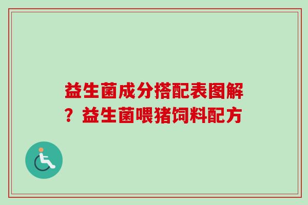 益生菌成分搭配表图解?益生菌喂猪饲料配方 益生菌成分搭配表图解?益生菌喂猪饲料配方