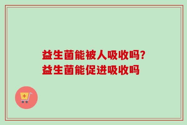益生菌能被人吸收吗?益生菌能促进吸收吗 益生菌能被人吸收吗?益生菌能促进吸收吗