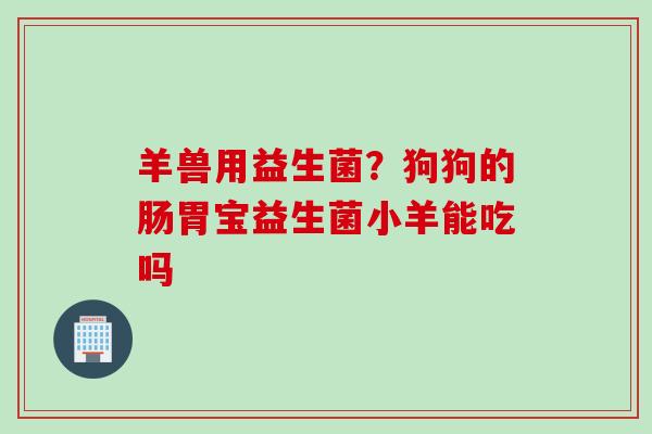 羊兽用益生菌?狗狗的肠胃宝益生菌小羊能吃吗 羊兽用益生菌?狗狗的肠胃宝益生菌小羊能吃吗