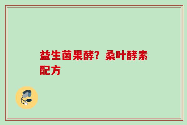 益生菌果酵？桑叶酵素配方