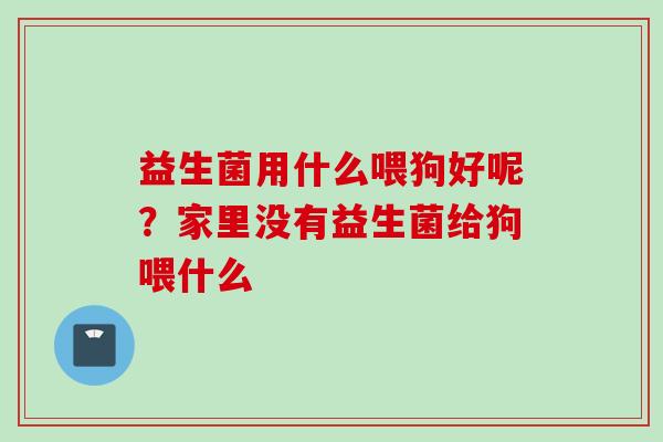 益生菌用什么喂狗好呢?家里没有益生菌给狗喂什么 益生菌用什么喂狗好呢?家里没有益生菌给狗喂什么