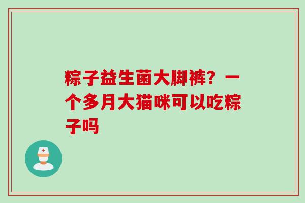 粽子益生菌大脚裤？一个多月大猫咪可以吃粽子吗