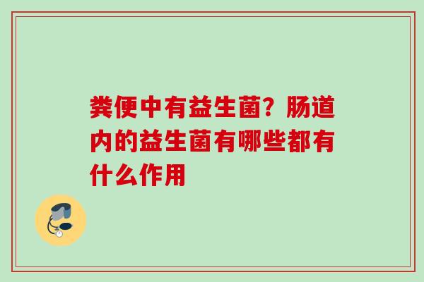 粪便中有益生菌?肠道内的益生菌有哪些都有什么作用 粪便中有益生菌?肠道内的益生菌有哪些都有什么作用