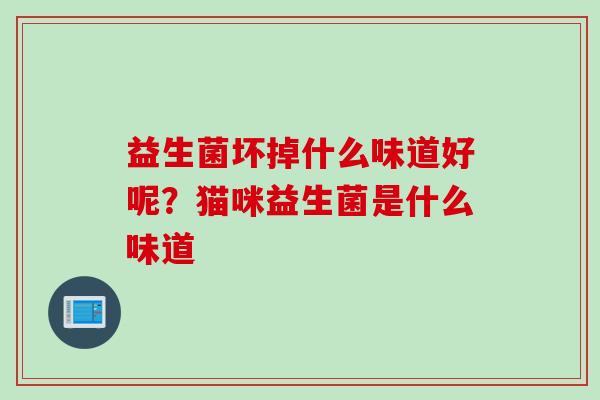 益生菌坏掉什么味道好呢?猫咪益生菌是什么味道 益生菌坏掉什么味道好呢?猫咪益生菌是什么味道