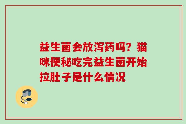 益生菌会放泻药吗?猫咪吃完益生菌开始拉肚子是什么情况 益生菌会放泻药吗?猫咪吃完益生菌开始拉肚子是什么情况