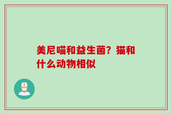 美尼喵和益生菌?猫和什么动物相似 美尼喵和益生菌?猫和什么动物相似