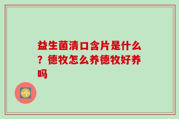 益生菌清口含片是什么?德牧怎么养德牧好养吗 益生菌清口含片是什么?德牧怎么养德牧好养吗