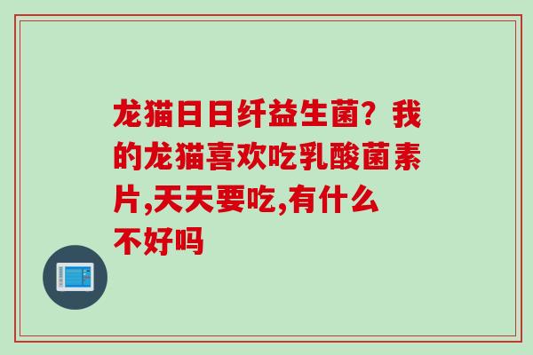 龙猫日日纤益生菌?我的龙猫喜欢吃乳酸菌素片,天天要吃,有什么不好吗 龙猫日日纤益生菌?我的龙猫喜欢吃乳酸菌素片,天天要吃,有什么不好吗