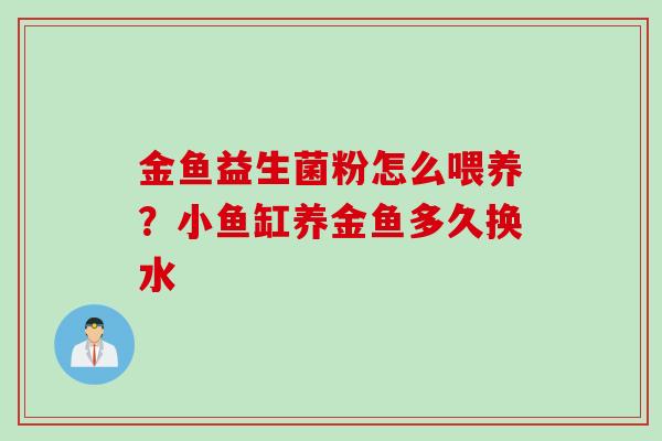 金鱼益生菌粉怎么喂养？小鱼缸养金鱼多久换水