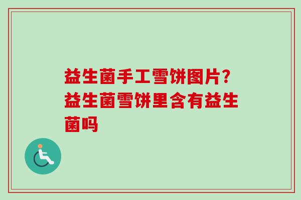 益生菌手工雪饼图片?益生菌雪饼里含有益生菌吗 益生菌手工雪饼图片?益生菌雪饼里含有益生菌吗