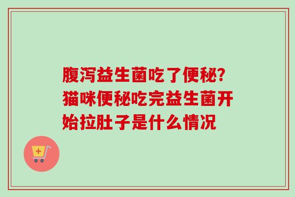 益生菌吃了?猫咪吃完益生菌开始拉肚子是什么情况 益生菌吃了?猫咪吃完益生菌开始拉肚子是什么情况