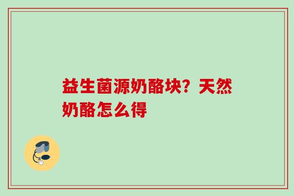 益生菌源奶酪块？天然奶酪怎么得
