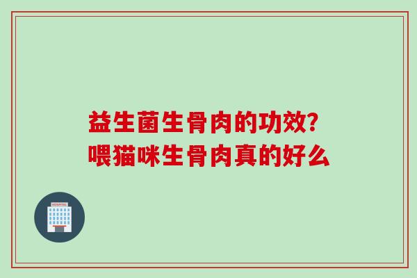 益生菌生骨肉的功效？喂猫咪生骨肉真的好么